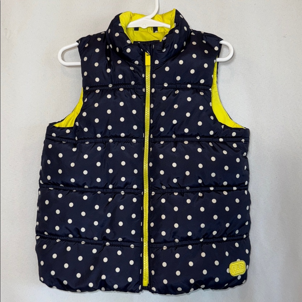 Kids Size 5 GAP Navy Polka Dot Vest